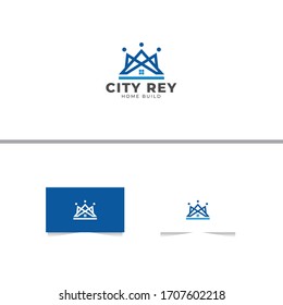 Crown Home Logo Design Template