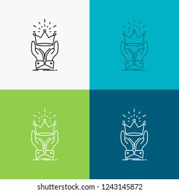 Crown, honor, king, market, royal Icon Over Various Background. Line style design, designed for web and app. Eps 10 vector illustration