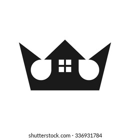 crown house logo. vector icon.