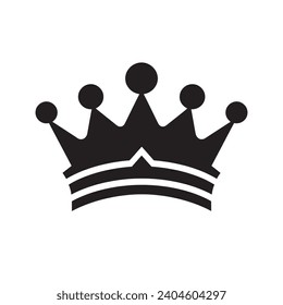 Crown Icon: 2D Flat Vector