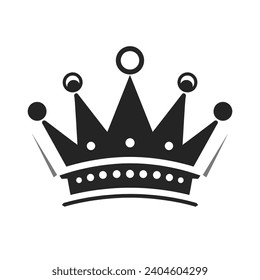 Crown Icon: 2D Flat Vector