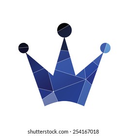 crown icon Abstract Triangle Geometrical background 