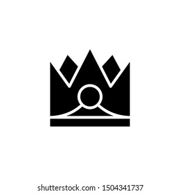 Crown Icon Best Logo Design Vector Emblem Isolated Illustration, King Template company , outline Solid Background White
