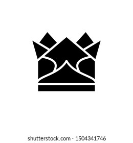 Crown Icon Best Logo Design Vector Emblem Isolated Illustration, King Template company , outline Solid Background White
