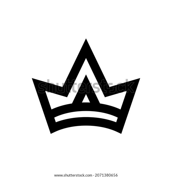 Crown Icon Black Contour Linear Silhouette Stock Vector (Royalty Free ...