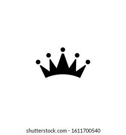 Crown Icon in black flat design on white background