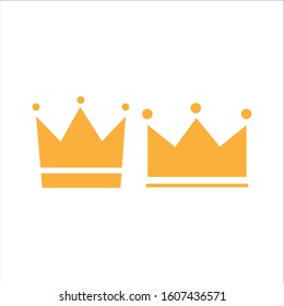 crown icon with black and gold isolated white background