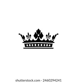icono de corona negro corona blanca accesorios de fondo