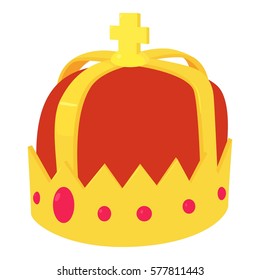 Crown icon. Cartoon illustration of crown vector icon for web