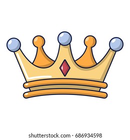 Crown icon. Cartoon illustration of crown vector icon for web design