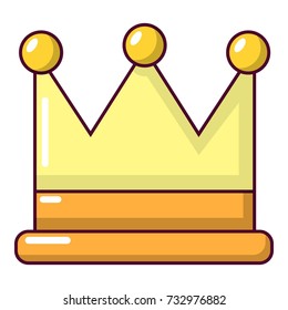 Crown icon. Cartoon illustration of crown vector icon for web