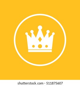 crown icon in circle, royal symbol
