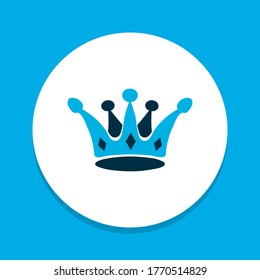 Das Symbol ist gekrönt. Qualitativ hochwertiges, isoliertes Queen-Element im trendigen Stil.