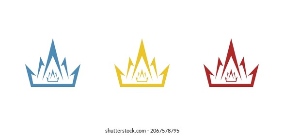 crown icon, company logo, vector illustration