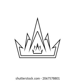 crown icon, company logo, vector illustration