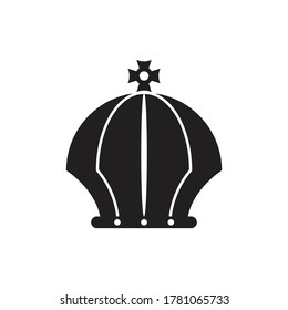 Diseño de icono de la corona aislado en fondo blanco