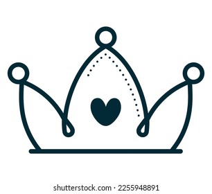 crown icon design over white