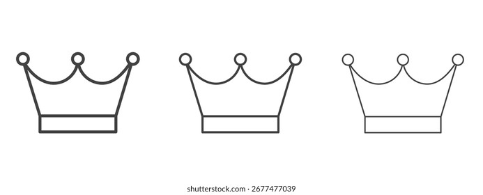 Crown icon design, adequado para web, infográficos, interface e apps.