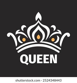 Crown icon design template. Luxury royal symbol. Vector illustration. queen logo