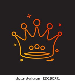 Crown icon design vector
