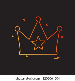 Crown icon design vector