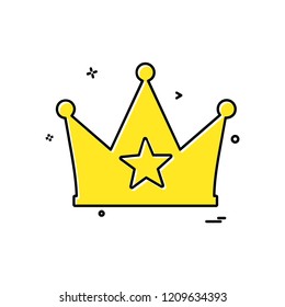 Crown icon design vector