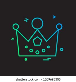Crown icon design vector