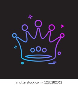 Crown icon design vector