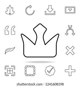 crown icon. Detailed set of simple icons. Premium graphic design. One of the collection icons for websites, web design, mobile app