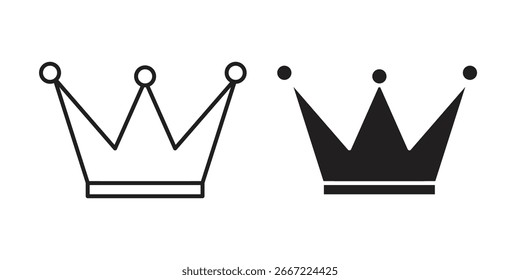 Kronensymbol. doodle-Grafikvektoren