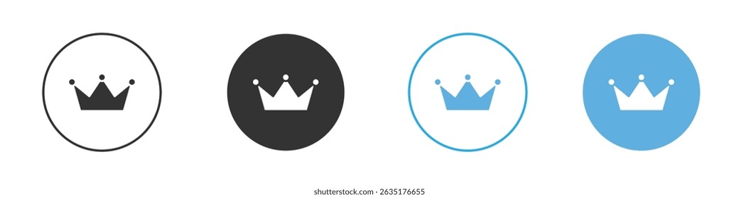 Ícone Crown Estilo plano editável, ícones de ilustração