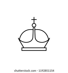 crown icon. Element of jewelry for mobile concept and web apps illustration. Thin line icon for website design and development, app development