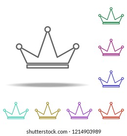 crown icon. Elements of awards in multi color style icons. Simple icon for websites, web design, mobile app, info graphics