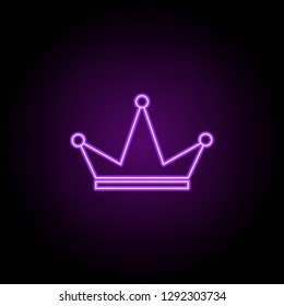 crown icon. Elements of awards in neon style icons. Simple icon for websites, web design, mobile app, info graphics