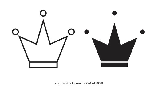 Icono de la corona. cartel plano lleno para el concepto móvil y el Diseño web