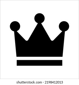 Crown icon in a flat design in black color. Vector illustration eps10