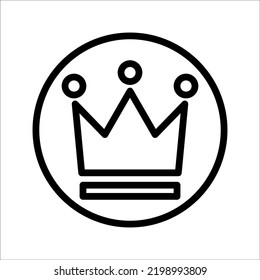 Crown icon in a flat design in black color. Vector illustration eps10
