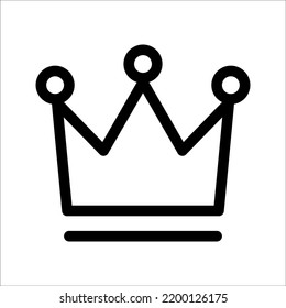 Crown icon in a flat design in black color. Vector illustration eps10