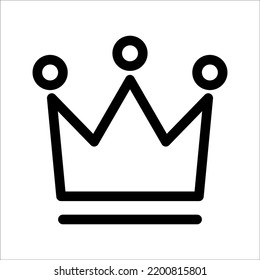 Kronen-Symbol in einem flachen Design in schwarzer Farbe. Vektorgrafik eps10