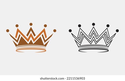 Crown icon in a flat design in color. Vector illustration eps10