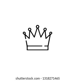 Crown icon, flat design line art thin style, vector illustration. Festive carnivals in Brazil and Mardi Gras in Venice

