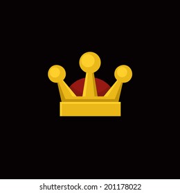Crown Icon in Flat Design Style. Vector illustration
