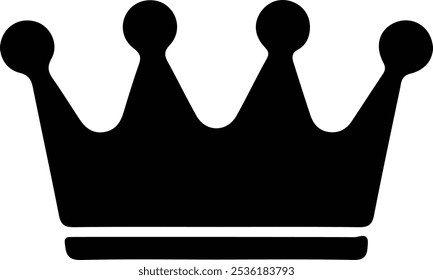 Icono de la corona. Diseño plano estilo eps 10 Ilustración vectorial.