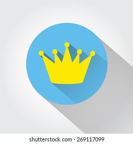 Crown icon. Flat design style.