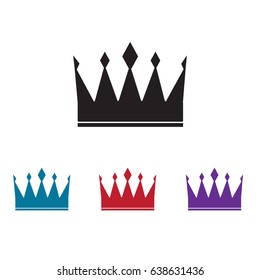 crown Icon. Flat design. Vector.