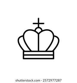 Crown icon flat editable icon mark