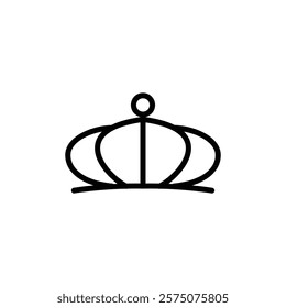 Crown icon flat editable icon mark