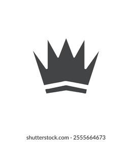 crown icon flat filled vector symbol