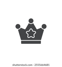 crown icon flat filled vector symbol