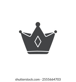 crown icon flat filled vector symbol